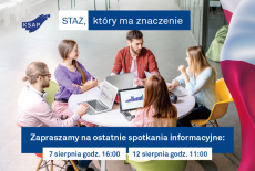 Infografika - z informacją na temat dat spotkań